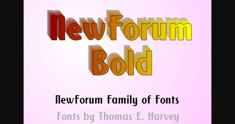 New Forum Bold Font Poster 6