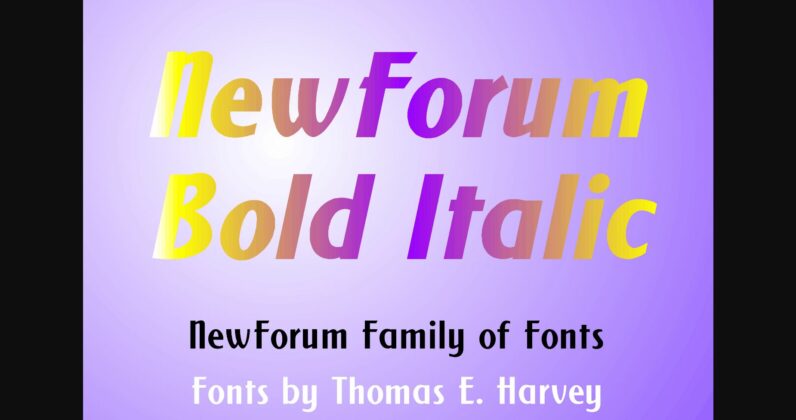 New Forum Bold Italic Font Poster 3