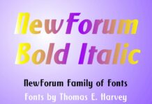 New Forum Bold Italic Font Poster 1