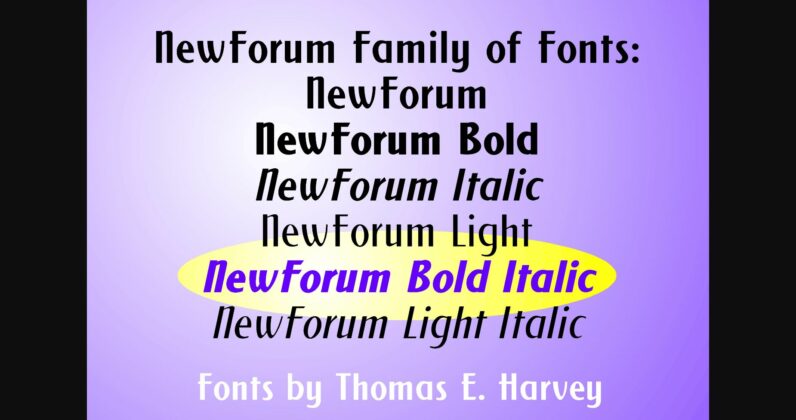 New Forum Bold Italic Font Poster 4