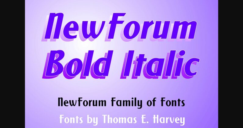 New Forum Bold Italic Font Poster 6