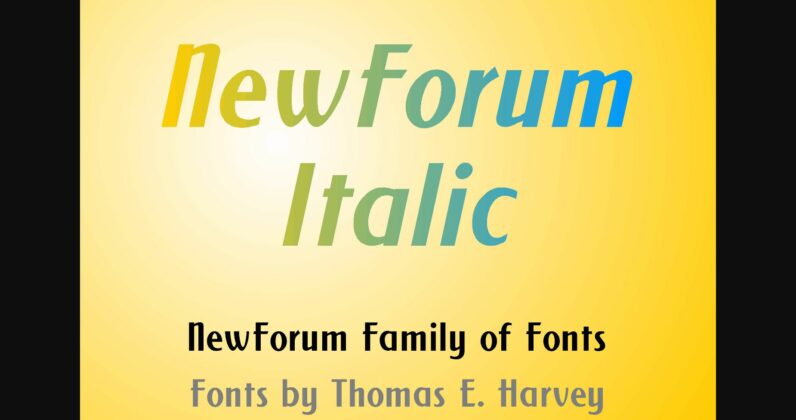 New Forum Italic Font Poster 3