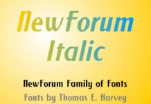 New Forum Italic Font Poster 1