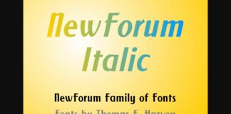 New Forum Italic Font Poster 1