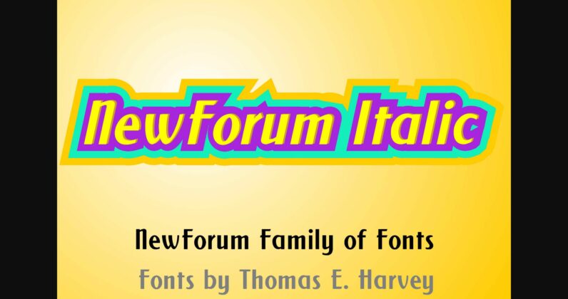 New Forum Italic Font Poster 6