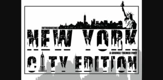 New York City Edition Font Poster 1