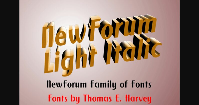 New Forum Light Italic Font Poster 6