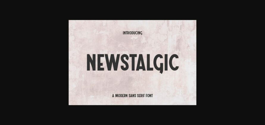 Newstalgic Font Poster 3