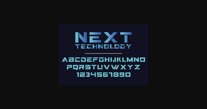 Next Technology Font Poster 3