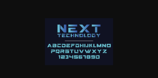 Next Technology Font Poster 1