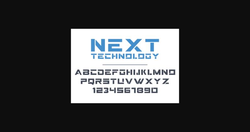 Next Technology Font Poster 4