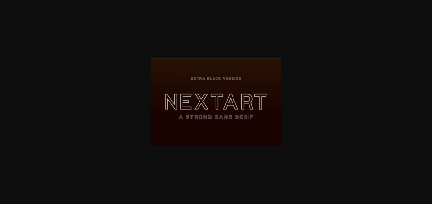 Nextart Outline Extra Black Font Poster 3