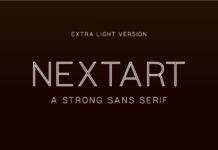Nextart Outline Extra Light Font Nextart Outline Extra Light Font