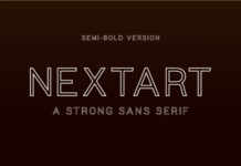 Nextart Outline Semi-Bold Font Nextart Outline Semi-Bold Font