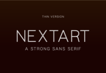 Nextart Outline Thin Font Nextart Outline Thin Font
