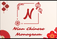 Nian Chinese Monogram Font Poster 1
