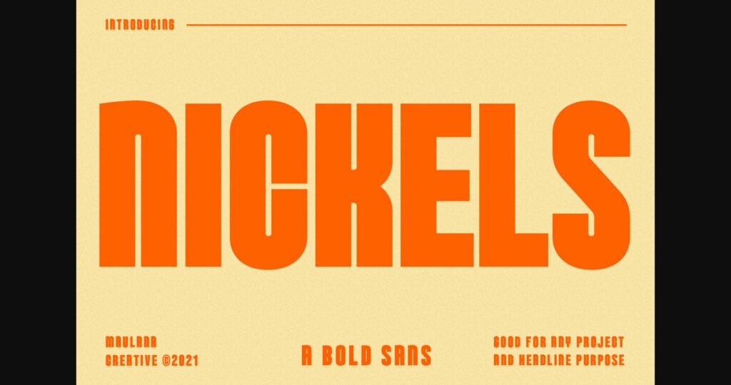 Nickels Font Poster 3