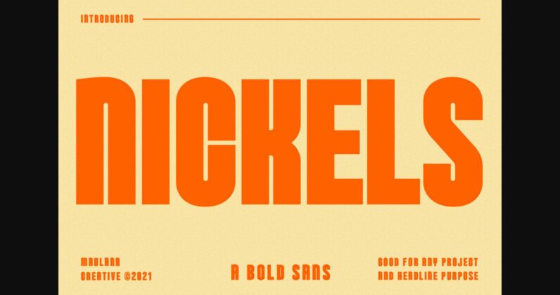 Nickels Font Poster 3