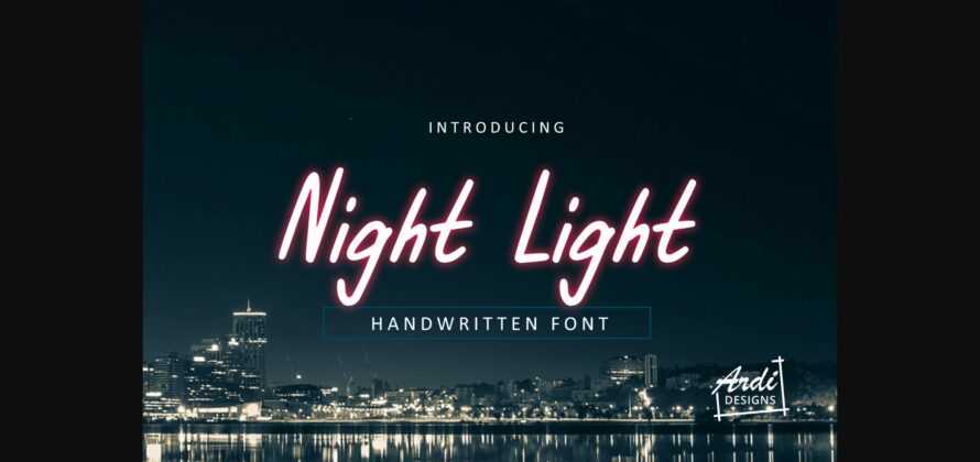 Night Light Font Poster 1