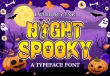 Night Spooky Font Poster 1