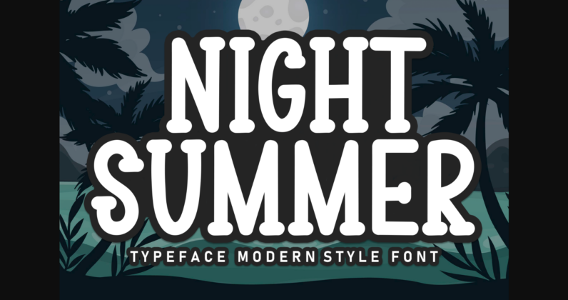 Night Summer Font Poster 3