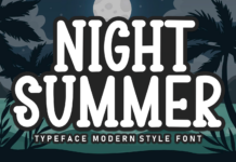 Night Summer Font Poster 1