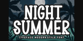 Night Summer Font Poster 1