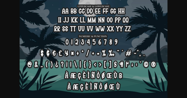 Night Summer Font Poster 9