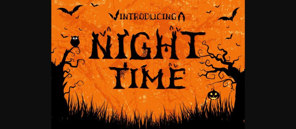 Night Time Font Poster 3