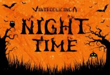 Night Time Font Poster 1