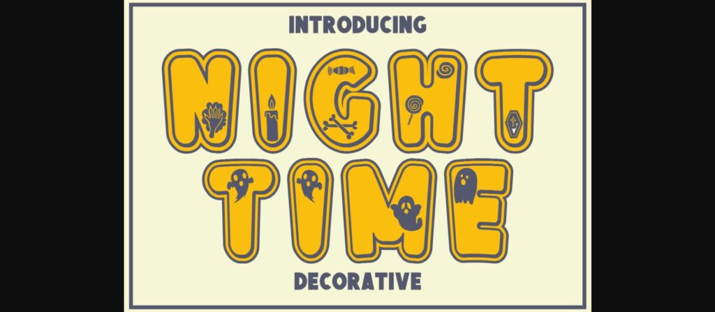 Night Time Font Poster 1