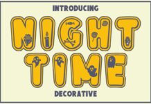 Night Time Font Poster 1