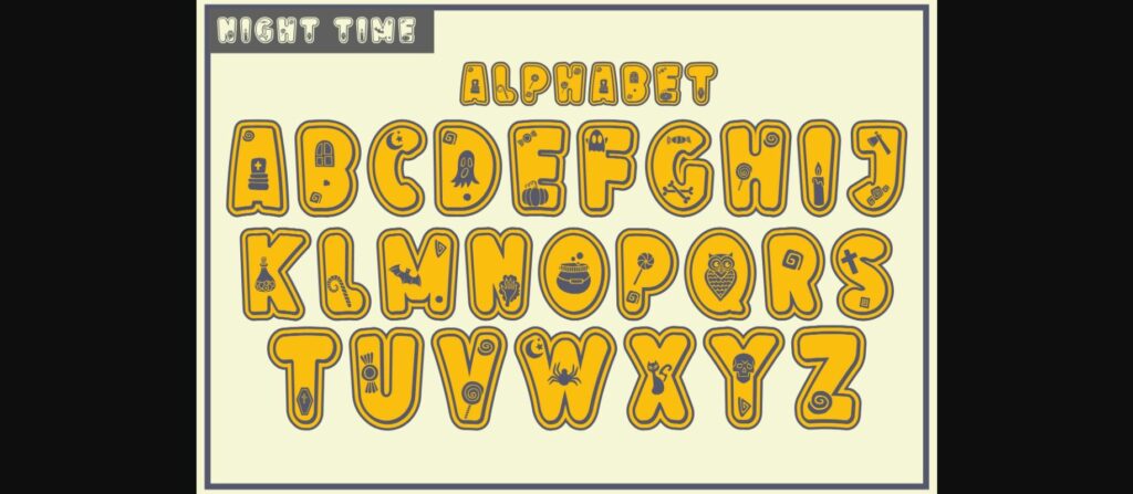 Night Time Font Poster 4