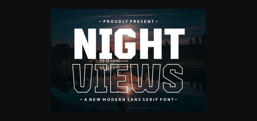 Night Views Font Poster 3