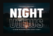 Night Views Font Poster 1