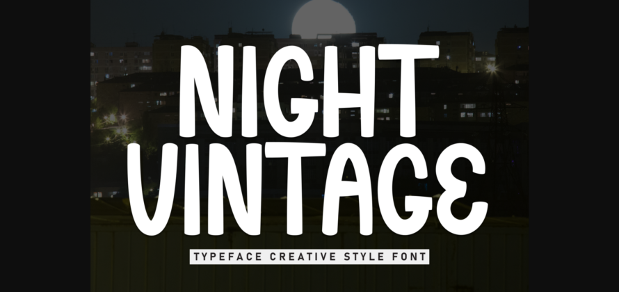 Night Vintage Font Poster 3