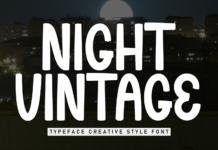 Night Vintage Font Poster 1