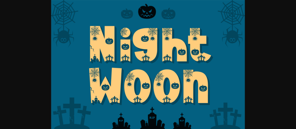 Night Woon Font Poster 3