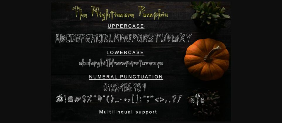 Nightimare Pumpkin Font Poster 10