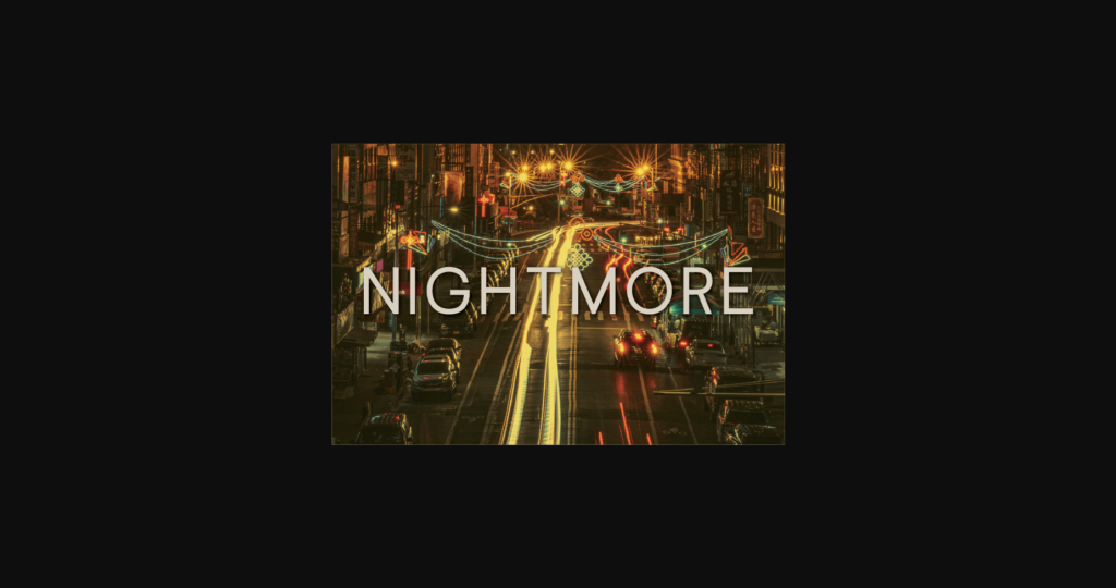 Nightmore Font Poster 3