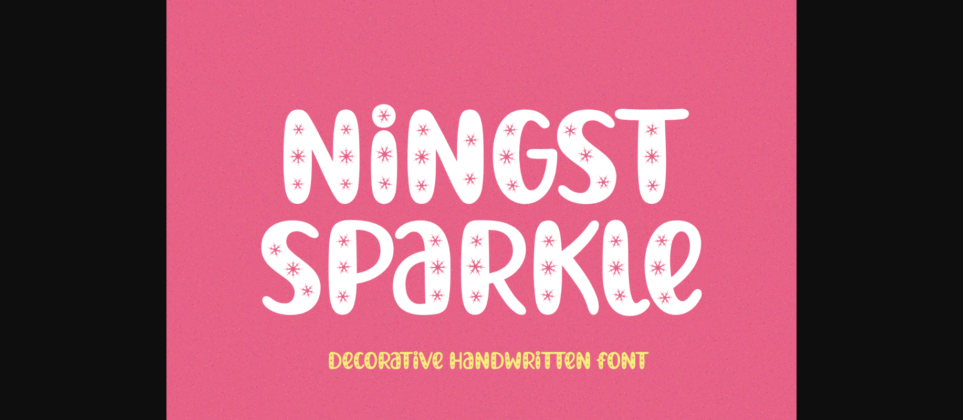 Ningst Sparkle Font Poster 3