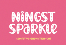 Ningst Sparkle Font Ningst Sparkle Font Poster 1