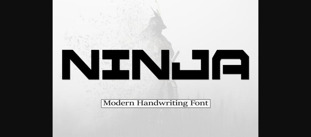 Ninja Font Poster 3