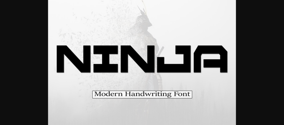 Ninja Font Poster 3