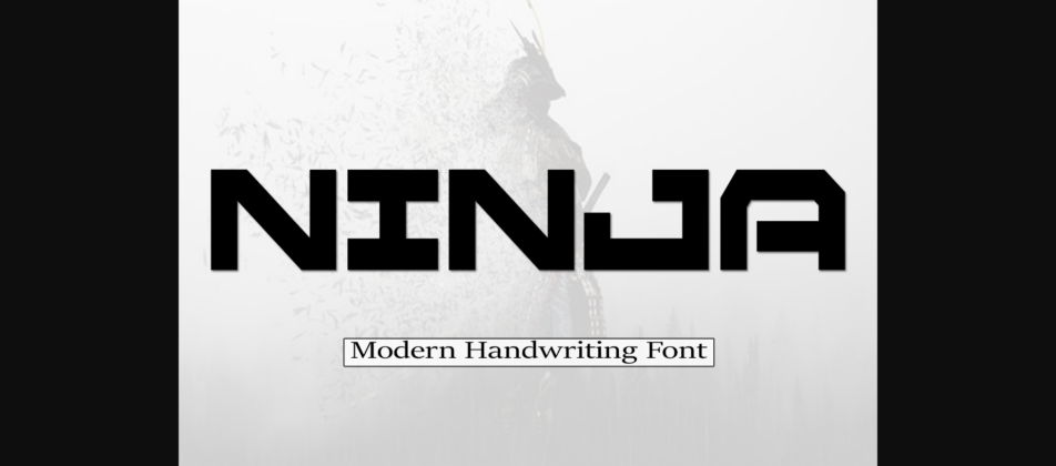 Ninja Font Poster 1