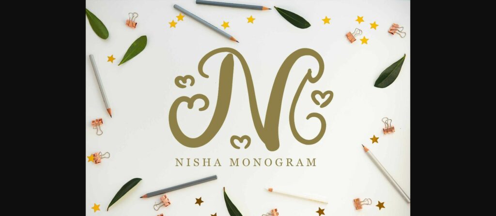 Nisha Monogram Font Poster 1