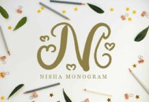 Nisha Monogram Font Poster 1