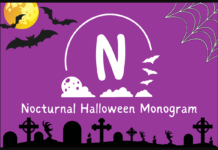 Nocturnal Halloween Monogram Font Poster 1