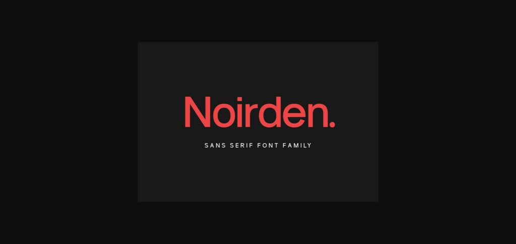 Noirden Font Poster 3