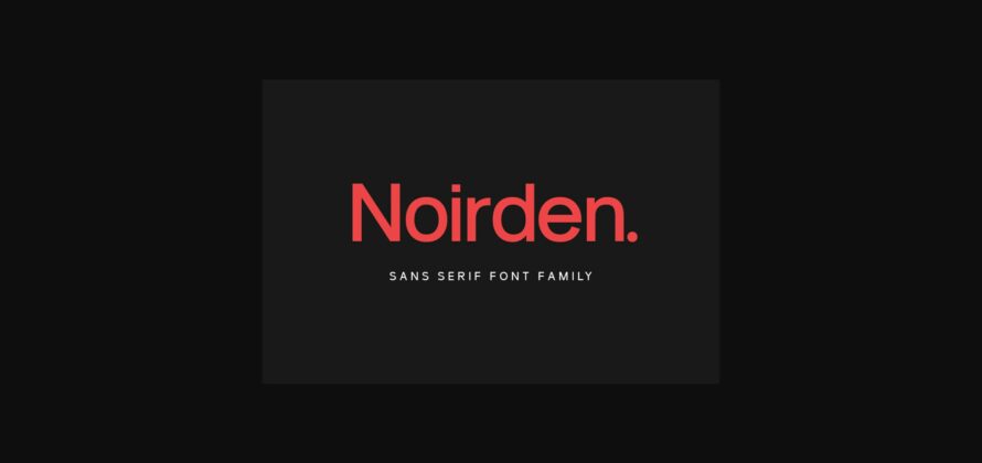 Noirden Font Poster 3